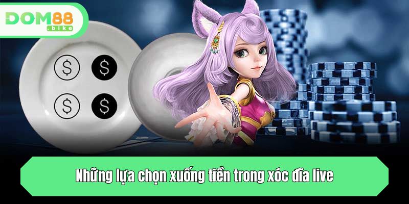 Những lựa chọn xuống tiền trong xóc đĩa live